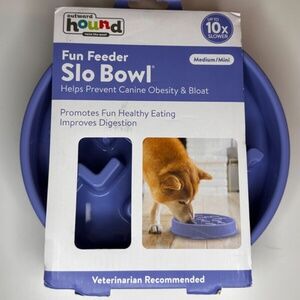 Fun Feeder Slo Bowl Medium For Dogs BPA/PVC FREE, Veterinarian Recommended
